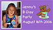 birthday party announcement picture magnet, photo, birth announcement